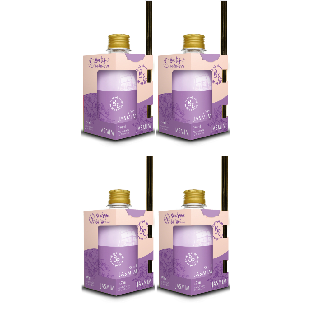 4 Difusor de ambiente Cheirinho 250ml Boutique jasmim