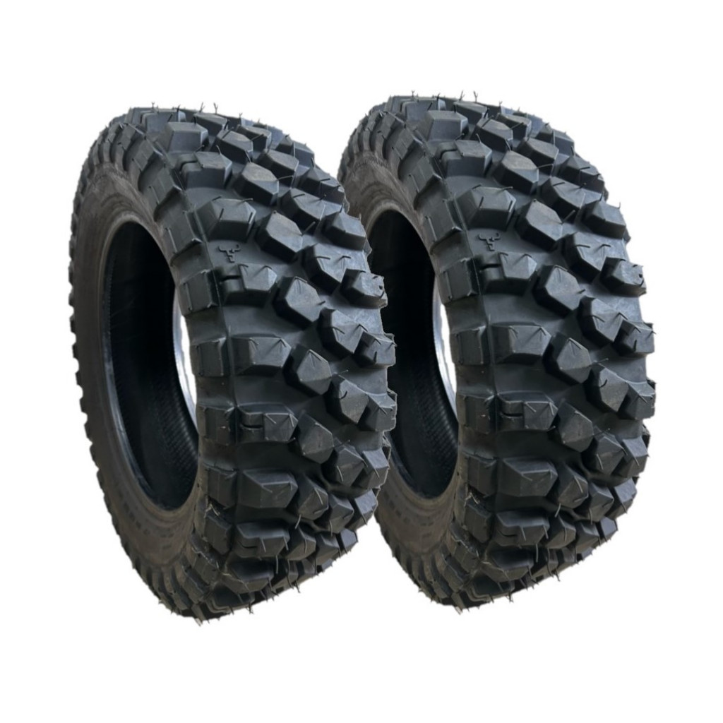Kit 02 Pneus 205/65-15 Recapado Vjtinha Mud Off road Trilha Lameiro gaiola