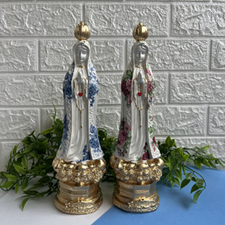 Imagem Nossa Senhora de Fátima em decoupage colorida 30cm em Oferta na Shopee