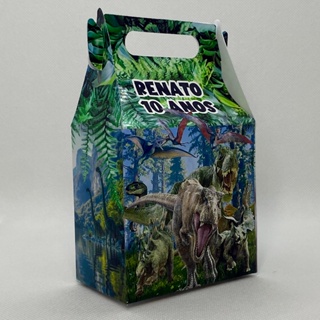 Caixinha Dinossauros Maletinha Personalizada Nome Idade Lembrancinha Festa Infantil Aniversário em Oferta na Shopee