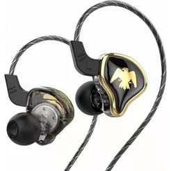 Fone De Ouvido Qkz Ak6 Ares Profissional Retorno De Palco Dj Preto