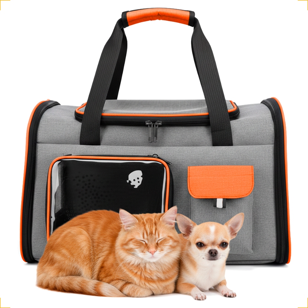 Bolsa Mochila de Transporte Estruturada para Cães e Gatos 49 cm Suporta até 8kg