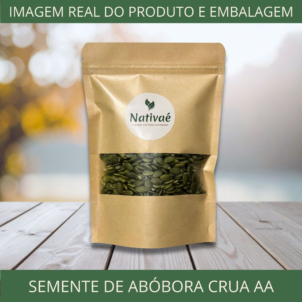 SEMENTE DE ABÓBORA CRUA PREMIUM - TIPO AA em Oferta na Shopee