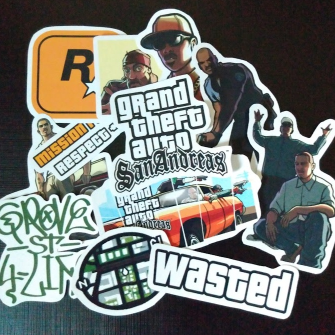 12 Adesivos Variados – GTA San Andreas