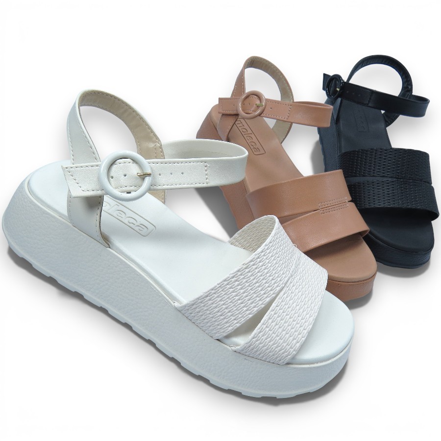Sandália Flatform Feminina Moleca 5517101 em Oferta na Shopee