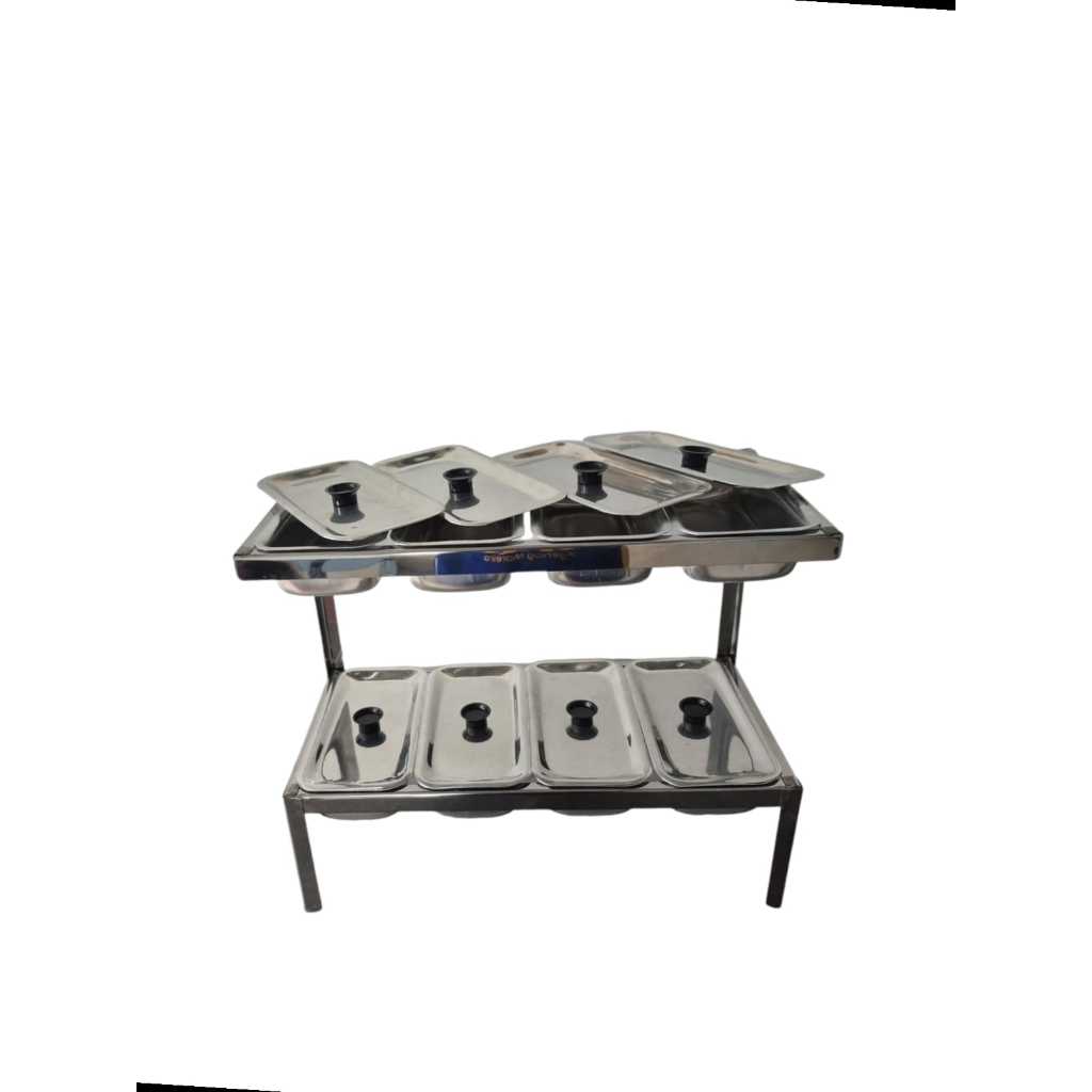 Condimentadora de Alimentos - INOX - 2 Andares com 8 cubas ( 4 Por Andar) em Oferta na Shopee