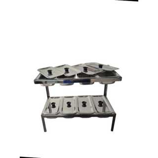 Condimentadora de Alimentos - INOX - 2 Andares com 8 cubas ( 4 Por Andar) em Oferta na Shopee