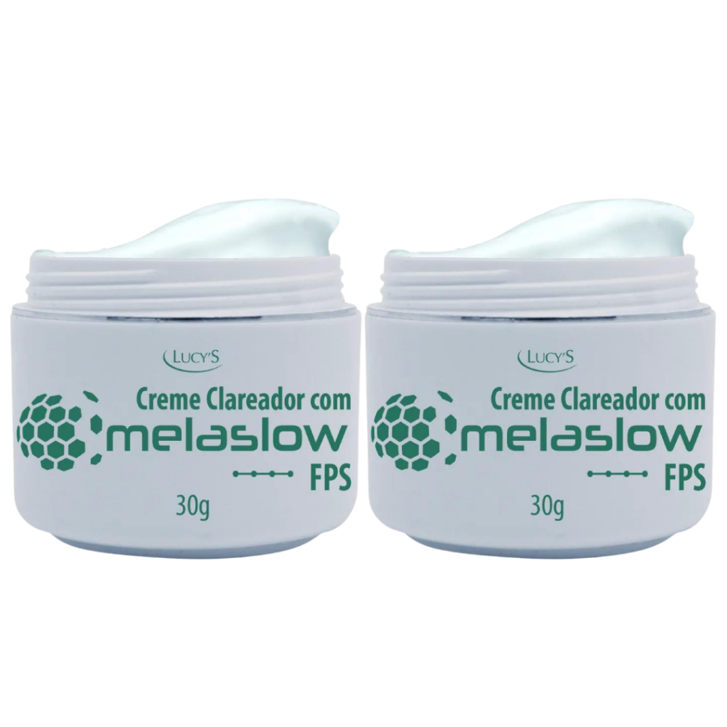Kit 2 Creme Clareador Facial De Manchas Com Protetor Solar Prevenção Contra Melasma com Melaslow 30g