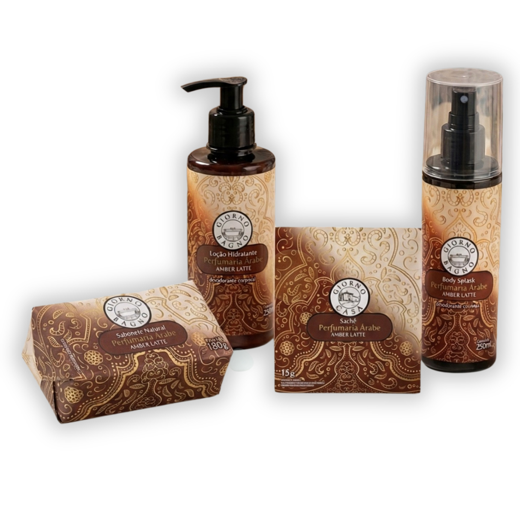 KIT GIORNO BAGNO - PERFUMARIA ÁRABE - AMBER LATTE