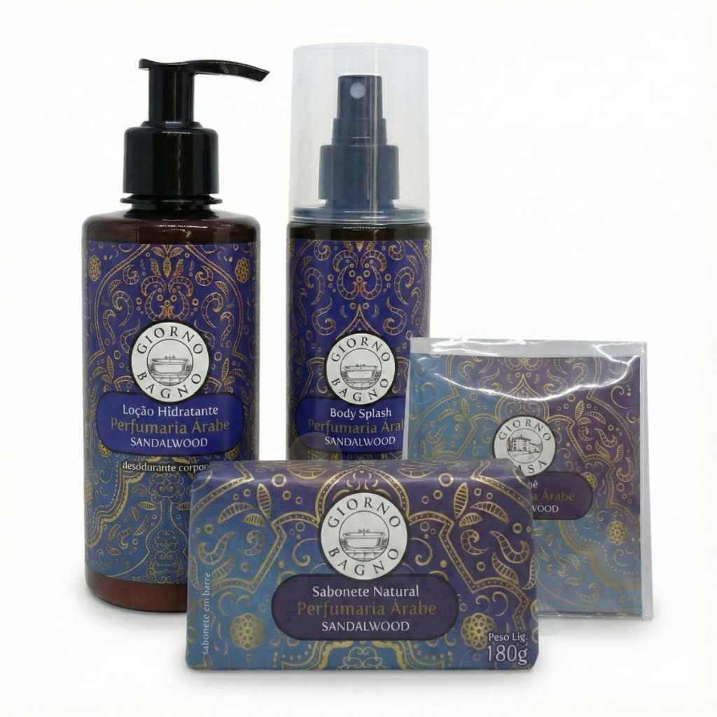 KIT GIORNO BAGNO - PERFUMARIA ÁRABE - SANDALWOOD