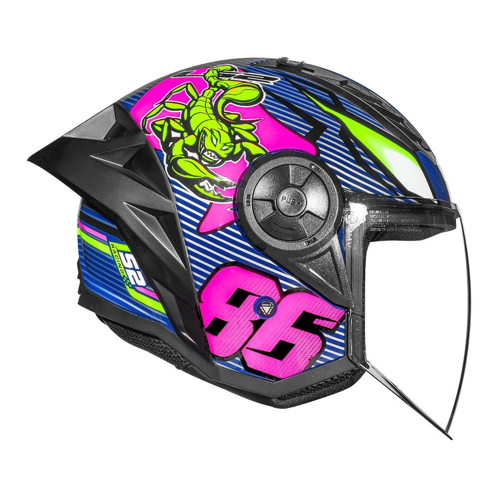 Capacete Aberto LS2 Airflow II OF616 S Sting Azul Pink