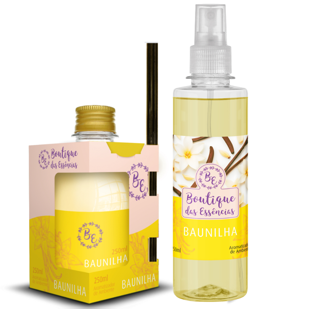 KIT BAUNILHA - Aromatizador de Ambiente 250ml ( MAIS SPRAY ) 250ml