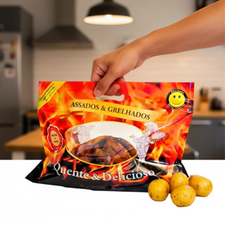 Embalagem Térmica para Frango Assado e Grelhados - 100 Unidades, Reutilizável, Alça para Transporte em Oferta na Shopee