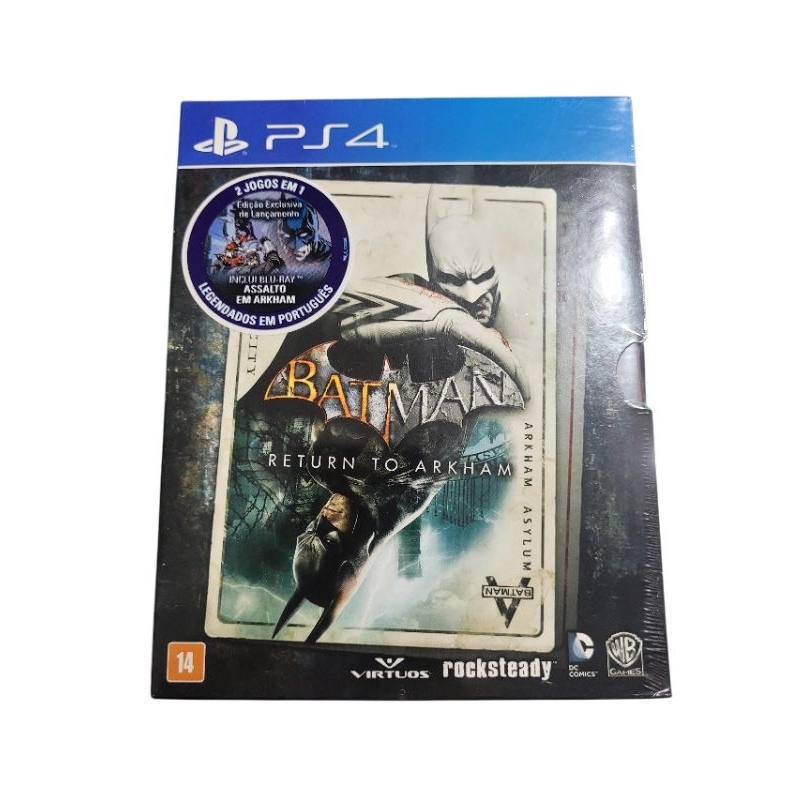 Box PS4 Batman: Return to Arkham - Edição Especial  coletânea remasterizada 2  jogos da série da Rocksteady. Lacrado