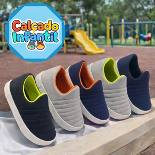 Tênis Calce Fácil Infantil casual Escolar Antiderrapante Confortável Macio  Para Meninos meninas em Oferta na Shopee