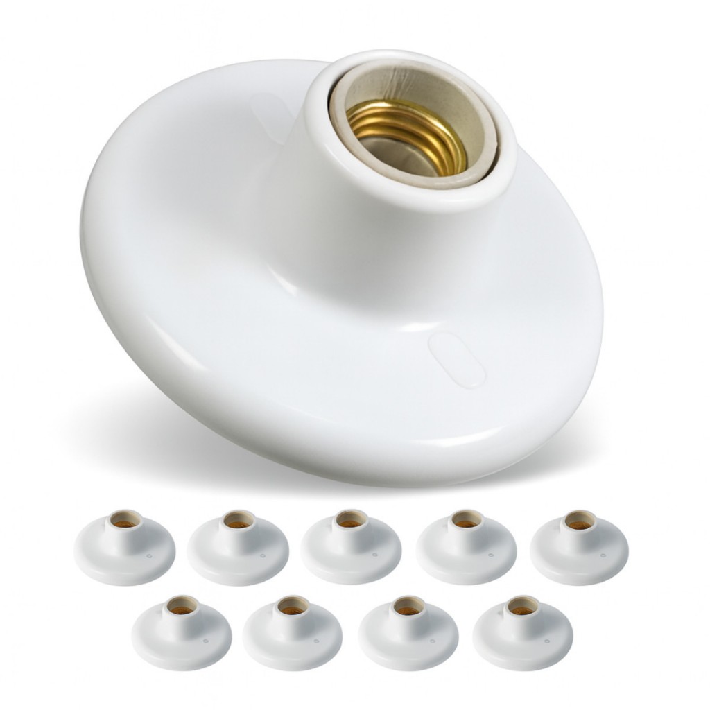 Plafonier Plafon Bocal Cerâmica Rosca Soquete E-27 em Oferta na Shopee