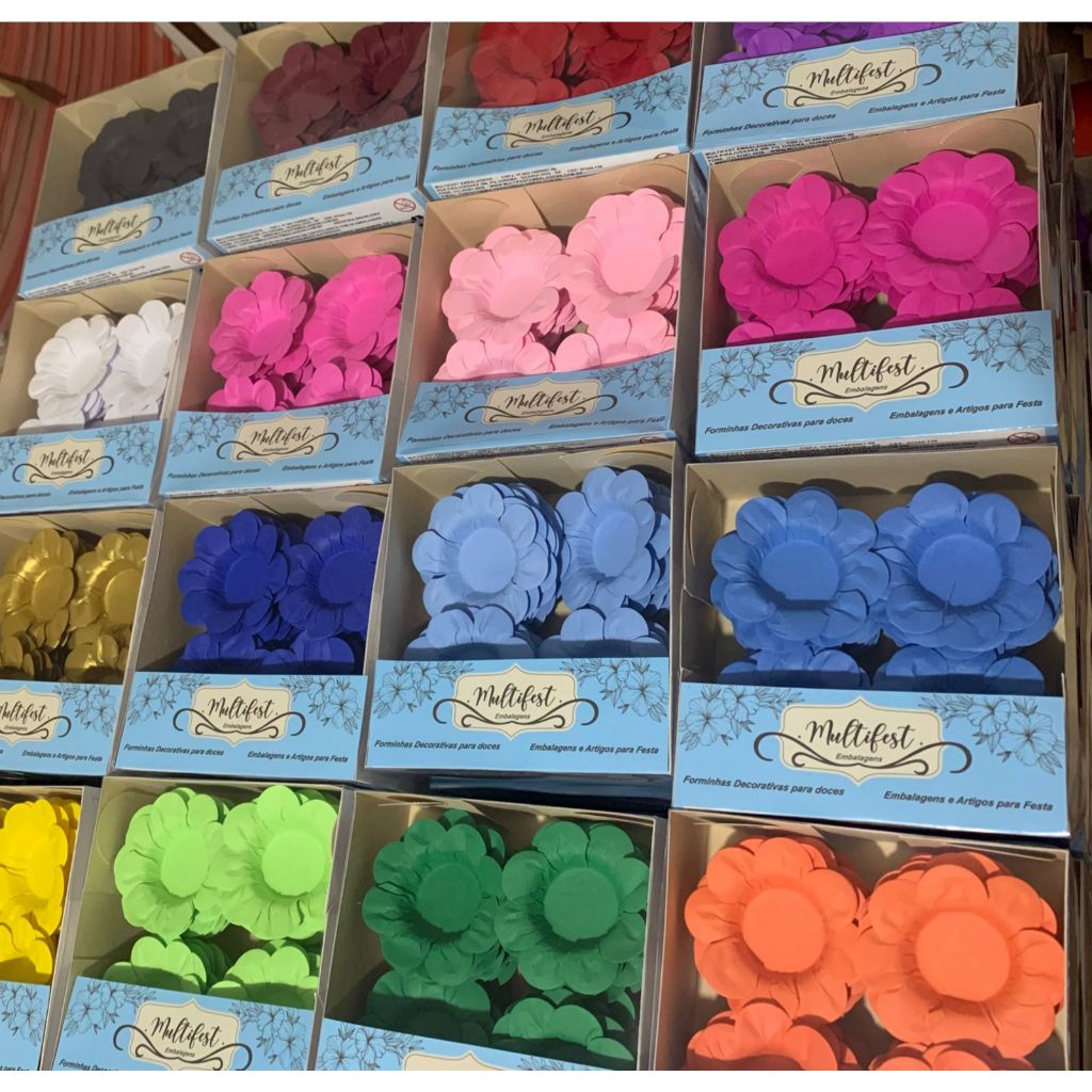 Forminhas para Doces Rosa Cores Lisas