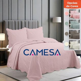 Cobre Leito Colcha Queen Camesa Luxo Premium Matelada 3 Peças | Conforto, Qualidade e Elegância