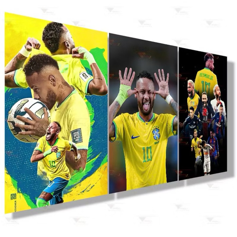 Quadro decorativo Neymar Júnior Seleção brasileira 60x40-Envio imediato