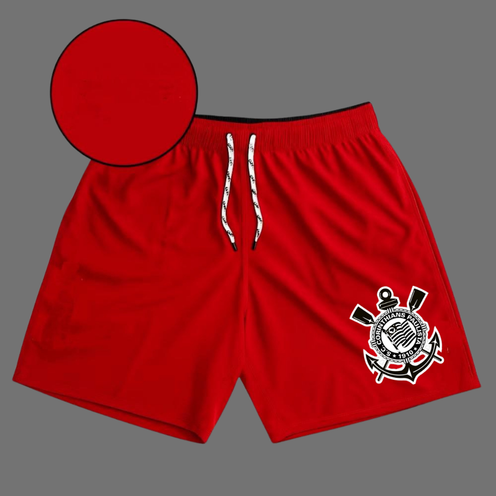 SHORT DRY FIT TACTEL ELASTANO PRAIA ACADEMIA ESPORTIVO FITNESS FIEL TIMÃO ESTILO RUA ENVIO RAPÍDO!!!