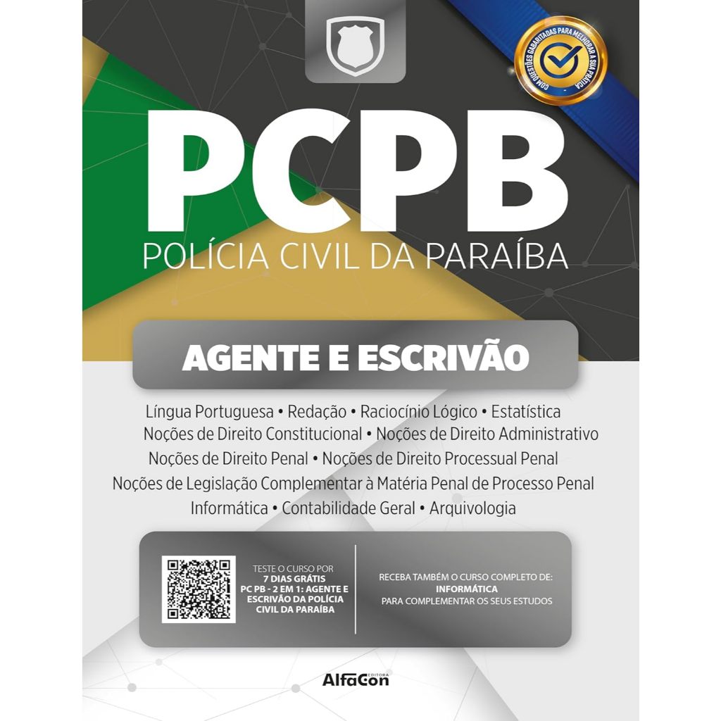 Apostila - PCPB - Agente e Escrivão da Polícia Civil da Paraíba - 2ª Edição