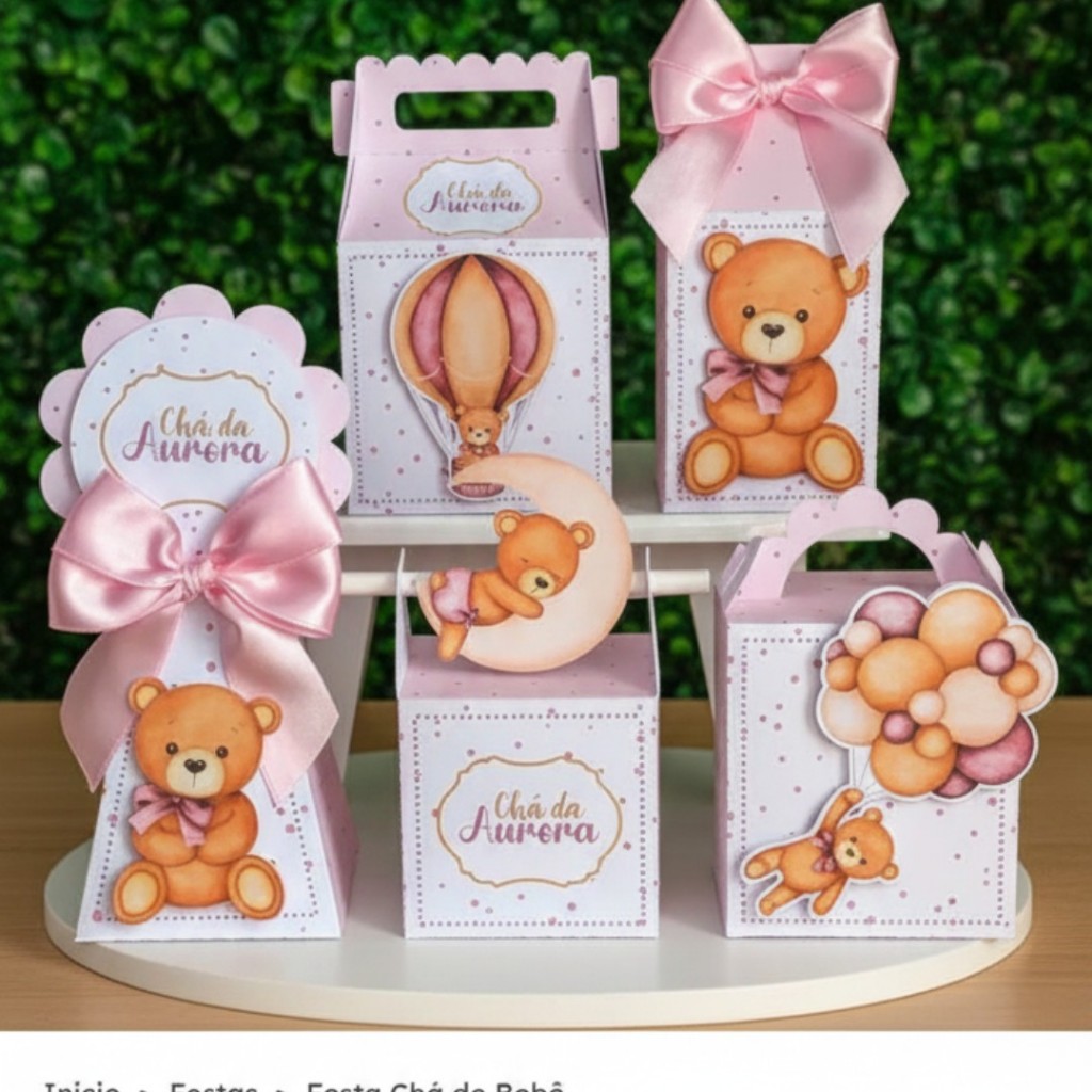 kit caixinha chá revelação menina /personalizados para festa /lembrancinha festa infantil/PEGUE E MONTE