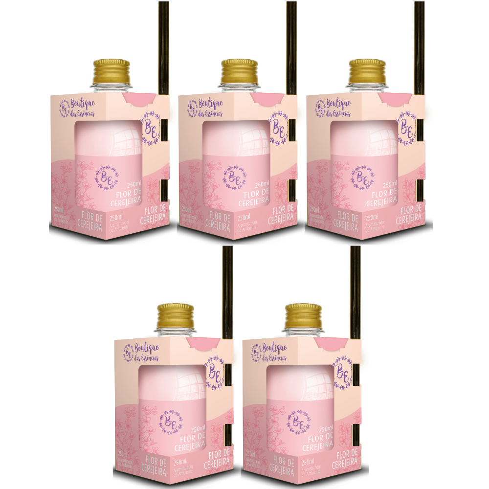5 Difusor de ambiente Cheirinho 250ml Boutique Flor De Cerejeira