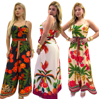 Macacão Feminino Envelope ( transpassado ) Moda FEMININA - Tecido CREPINHO 97% DE Poliester 3% de elastano