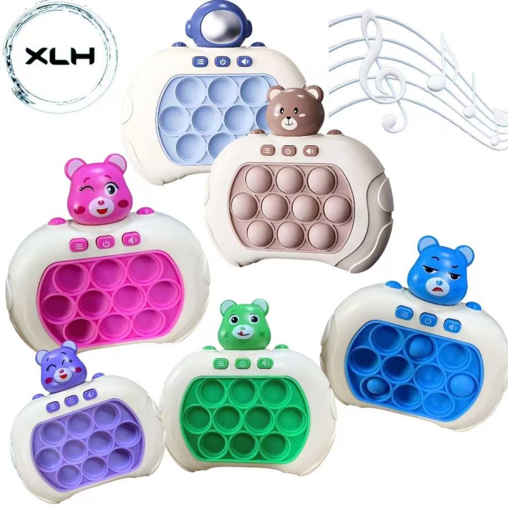 KIT 10/20/30 Urso e Astronauta Jogo Rápido de Empurrar e Puxar POP IT Brinquedo Giratório Anti-stress e Ansiedade-XLH