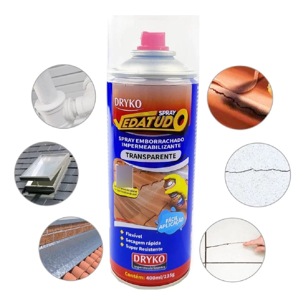 Spray Vedatudo Vazamentos De Agua Reparo Telha Laje Calha 400ml — imagem 1