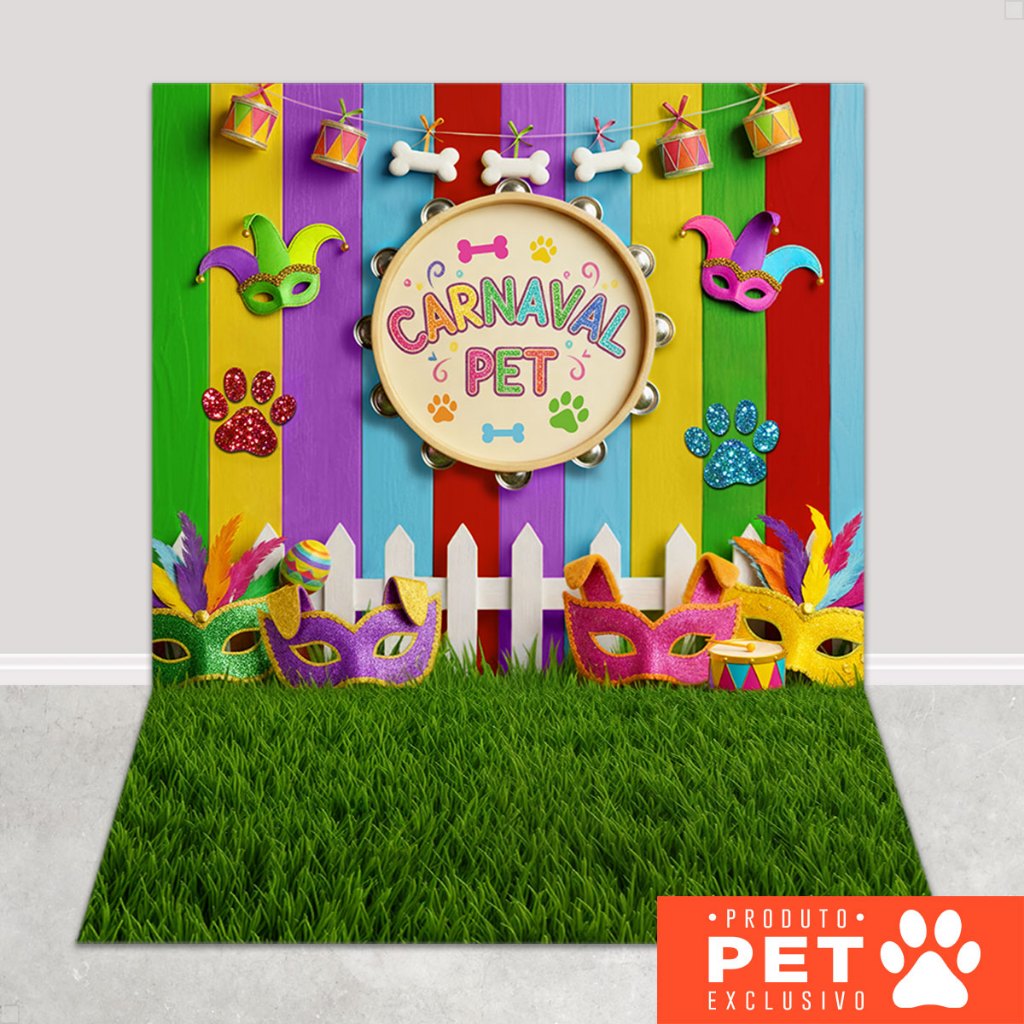 Fundo Fotográfico Carnaval Pet 1,20x1,70m Cenário para Fotos Sublimado Em Tecido em Oferta na Shopee