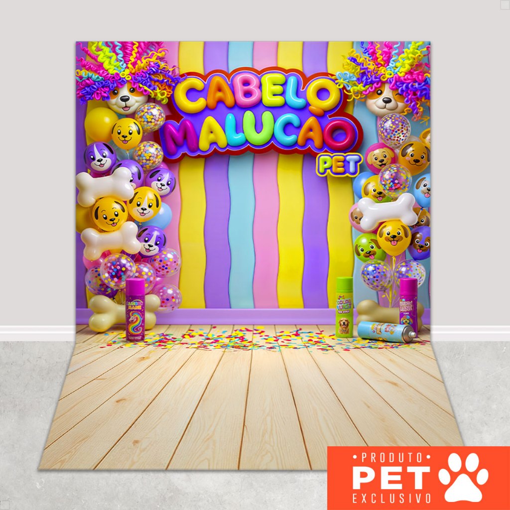 Fundo Fotográfico Pet 1,20x1,70m Cabelo Maluco Em Tecido Sublimado Painel para Fotos em Oferta na Shopee