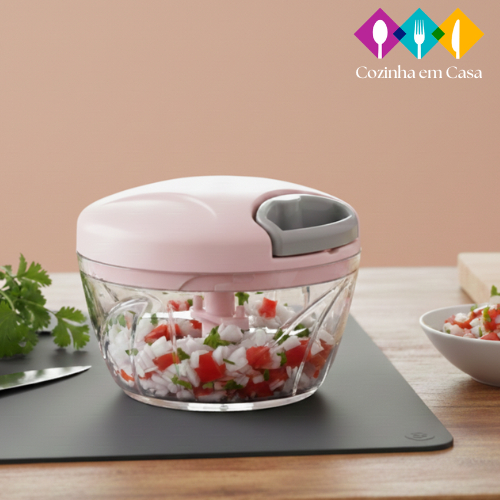 Mini Processador Triturador de Alimento Manual Utensílio Cozinha 400ML(ALEATORIO)