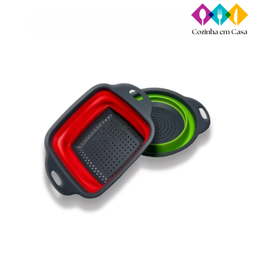 kit 2 Escorredor Alimentos e Utensílios Cozinha Retrátil Silicone  Enviaremos cores sortidas em Oferta na Shopee