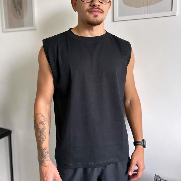 Regata Oversized Camisa Masculina Cavada Camiseta Academia Malhão Algodão ENVIO IMEDIATO
