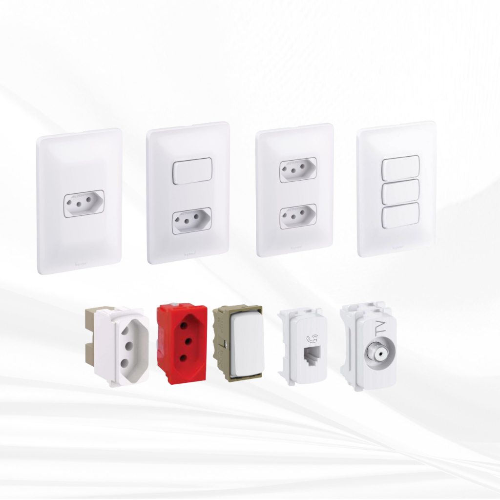 Tomada e Interruptor Pial Zeffia Legrand - Monte Seu Kit (10A, 20A, Simples, Paralelo)
