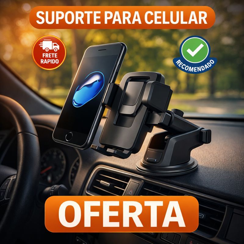Suporte Veicular para Celular Universal • Painel e Para-brisa • Rotação 360° • Antiderrapante em Oferta na Shopee