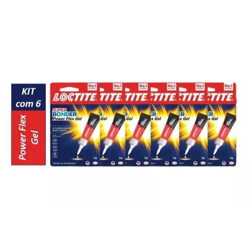 kit com 6 - Loctite Super Bonder Flexivel 2g em Oferta na Shopee