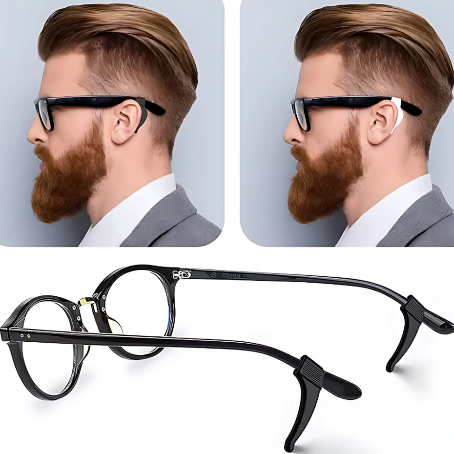 5 Pares Trava De Orelha Óculos Suporte Gancho Armação de Oculos Preto Antiderrapante Silicone em Oferta na Shopee