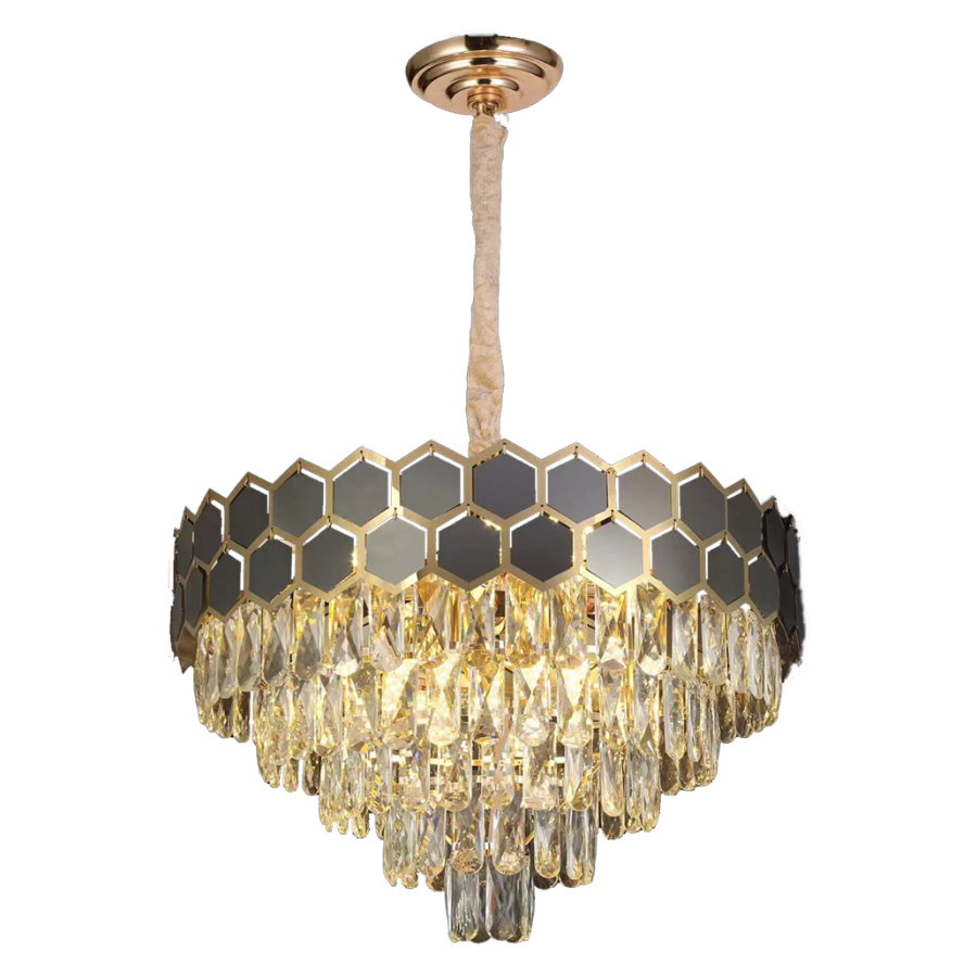 Lustre Pendente Nitrolux Ltr018 Legitimo Cristal Luxuoso Clássico 80cm E14x16 127/220v