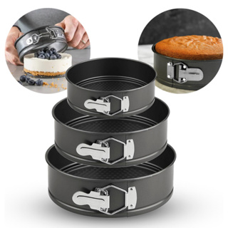 Kit 3 formas de bolo com fundo removivel Antiaderente Assadeira para Bolos e Tortas Não Gruda em Oferta na Shopee