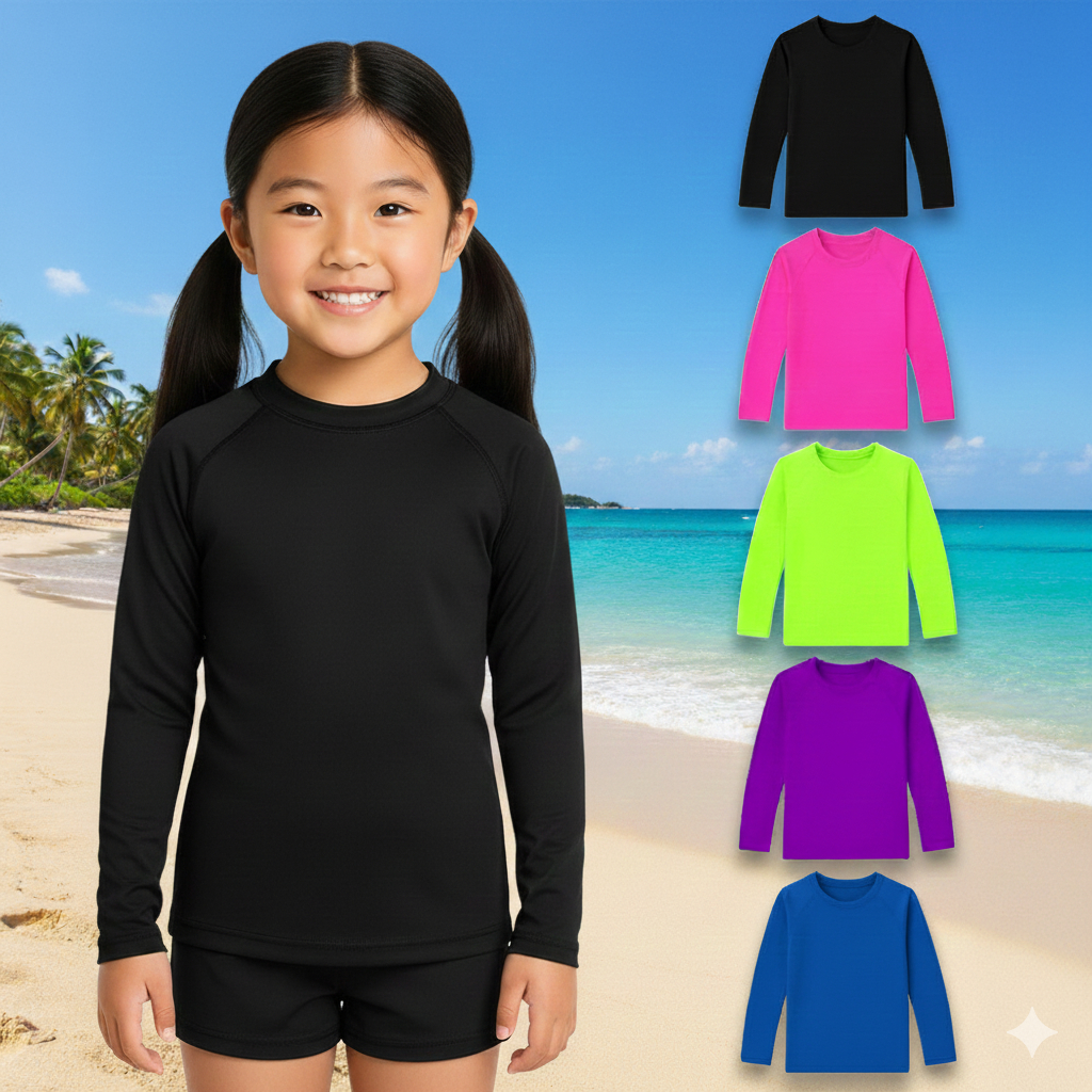 Camisa Segunda Pele Térmica Infantil Proteção Solar Uv50 Tamanho 06 ao 12