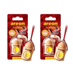 2 Cheirinho Aromatizante Automotivo Areon Fresco Madeira 4ml Apple & Cinnamon
