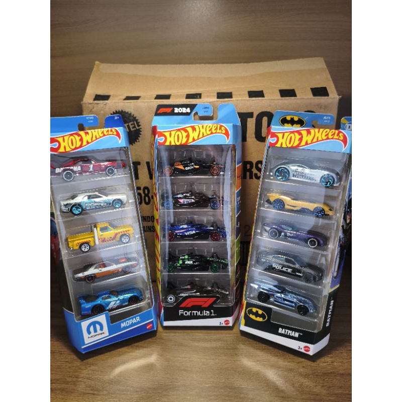 Hotwheels Pack-5 - Fórmula 1, Tooned, Mopar  - Hot Wheels F1 Pack