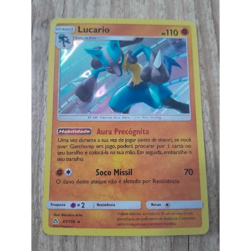 Carta Pokemon Lucario Original SP em Oferta na Shopee
