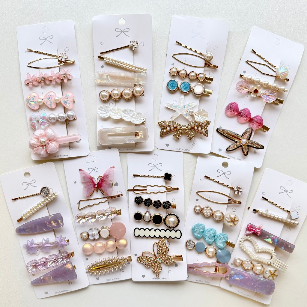 Kit 6 presilhas de cabelo moda femininas multar doce Praia de verão em Oferta na Shopee