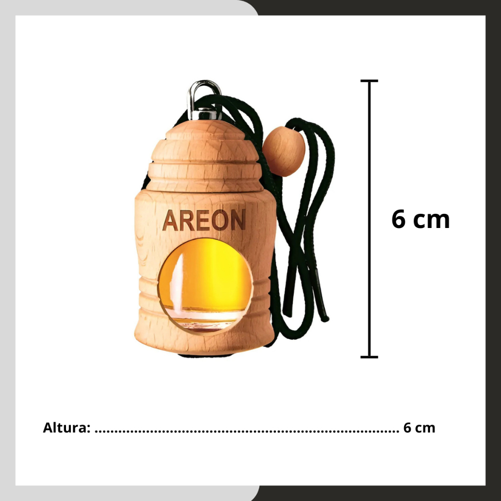 2 Cheirinho Aromatizante Automotivo Areon Fresco Madeira 4ml Gold