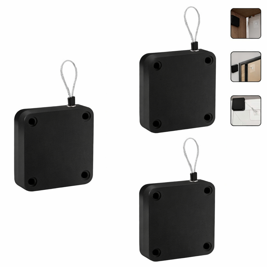 Kit 1/3/5 Mola Aérea Fecha Porta Fechador Automático Com Cabo de Aço Retratil