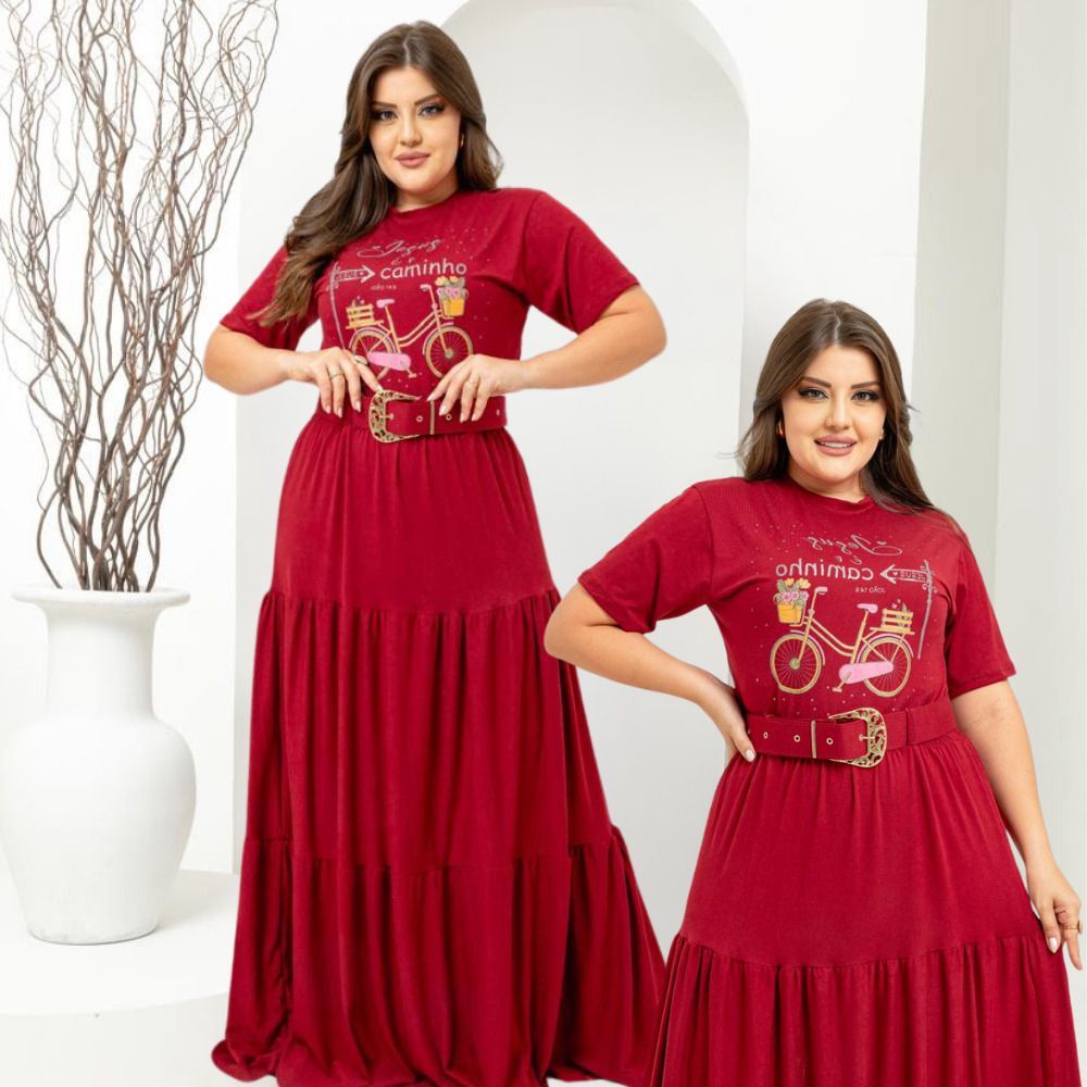 Conjunto Social Saia Longa Com Blusa E Cinto Plus Size Manga Curta Moda Evangelica Para Congresso em Oferta na Shopee