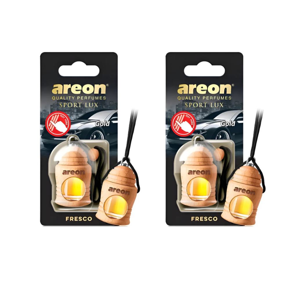 2 Cheirinho Aromatizante Automotivo Areon Fresco Madeira 4ml Gold